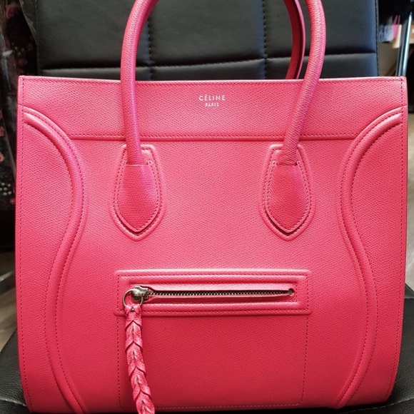 CELINE Fuchsia Calfskin Medium Luggage Phantom Bag - Picture 4 of 6
